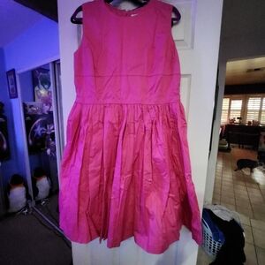 Isaac Mizrahi Target Pink Midi Dress Hot Pink, size 18, runs small,NWT